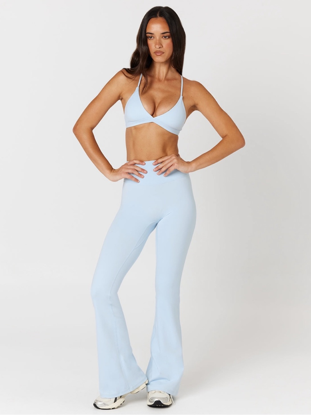 CSB Form Invisible Scrunch Flare Leggings Powder Blue